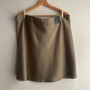 Banana Republic NEW Slip Mini Skirt Tate Olive XL
